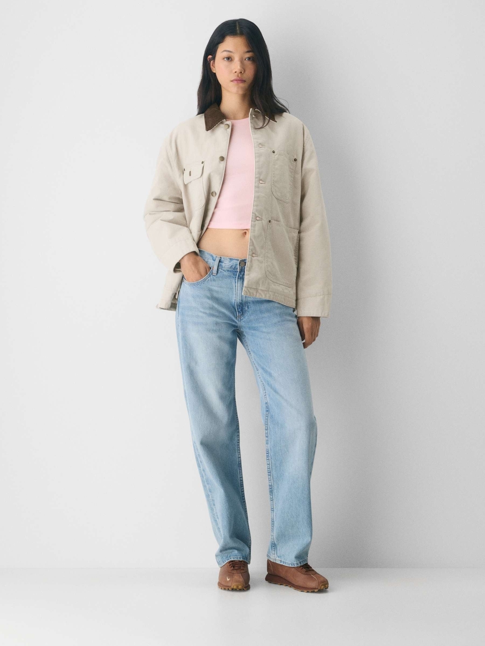 TNA Pale Pink Long-Sleeve Cropped Top - Picture 5 of 15
